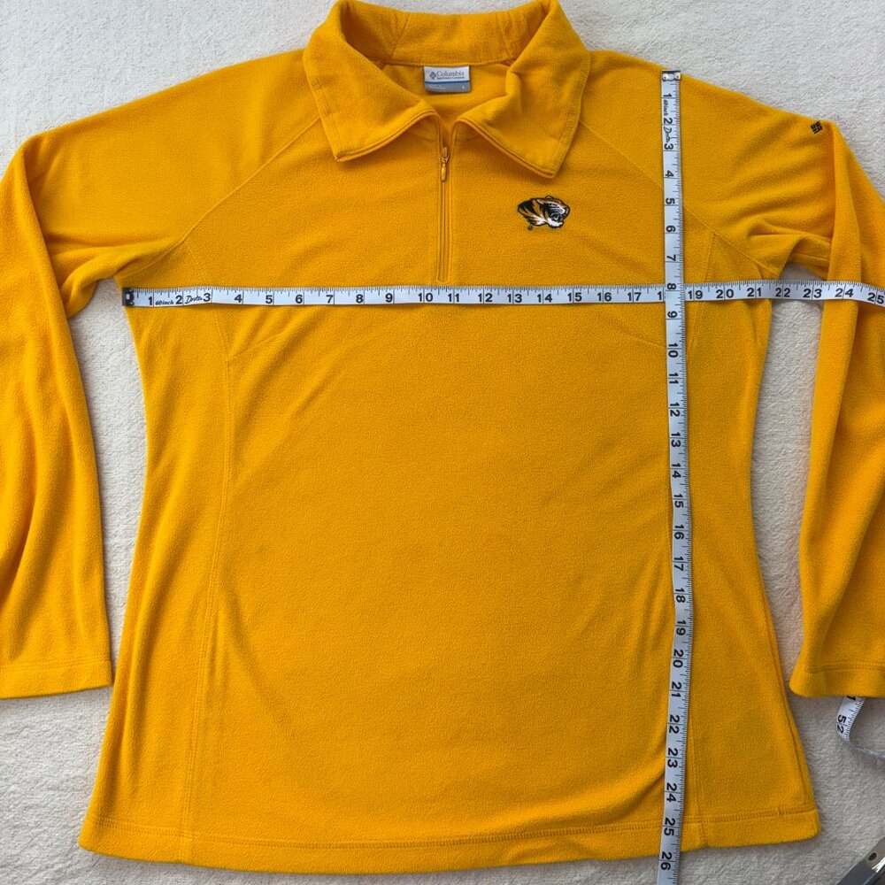 Columbia Zip Fleece Pullover Shirt Missouri Tigers Top Mizzou NCAA Embroidered L - Picture 4 of 15